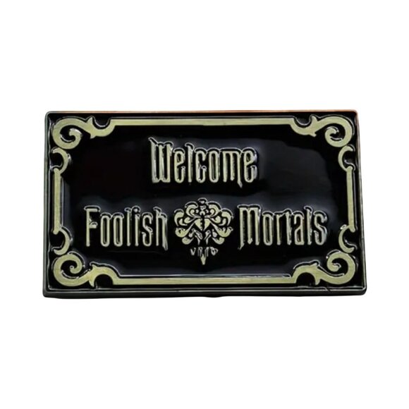 FOOLISH MORTALS Haunted Mansion Enamel Backpcak Lapel Pin NEW - Picture 2 of 3